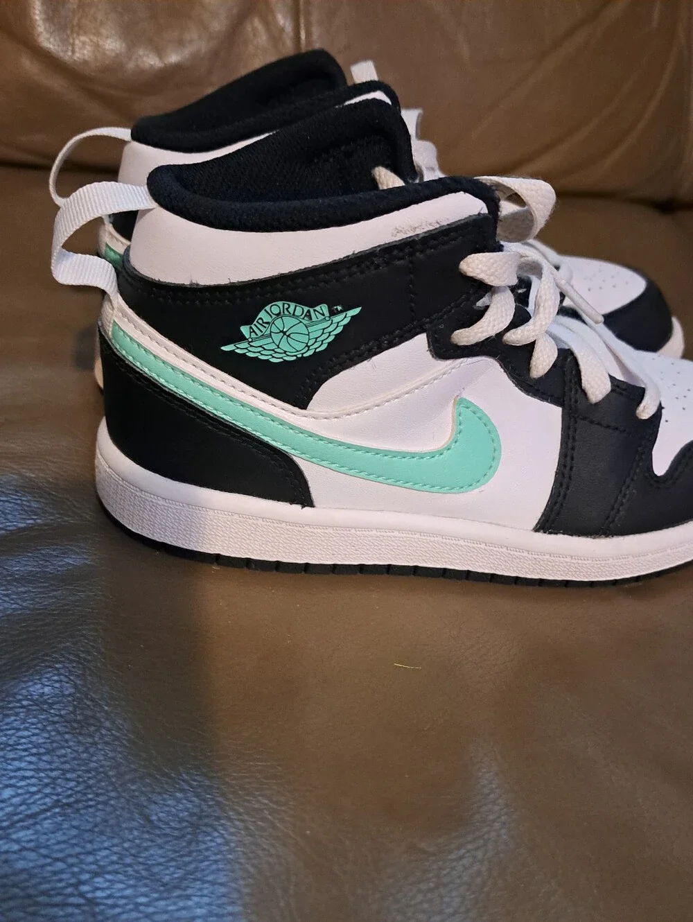 Air Jordan Mid Green Glow Sneakers